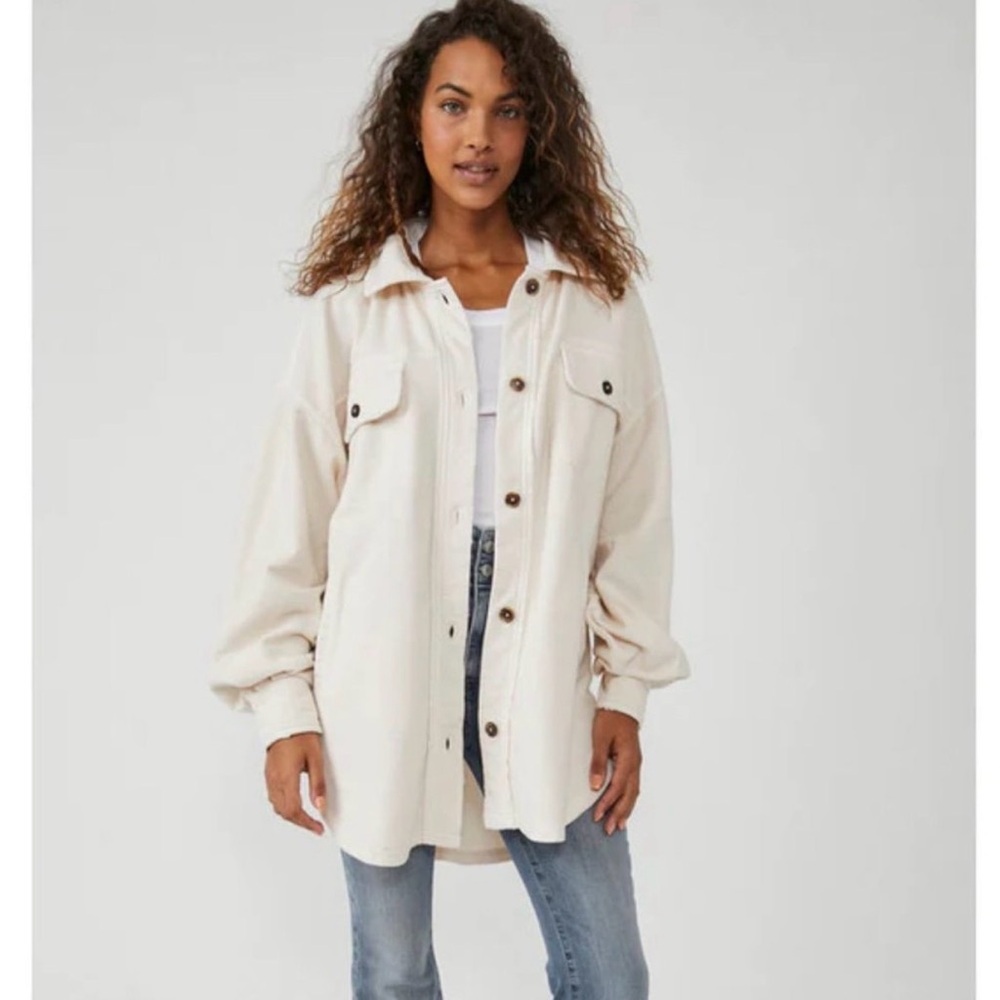 Free People Cream Utility Jacket. NWT!!